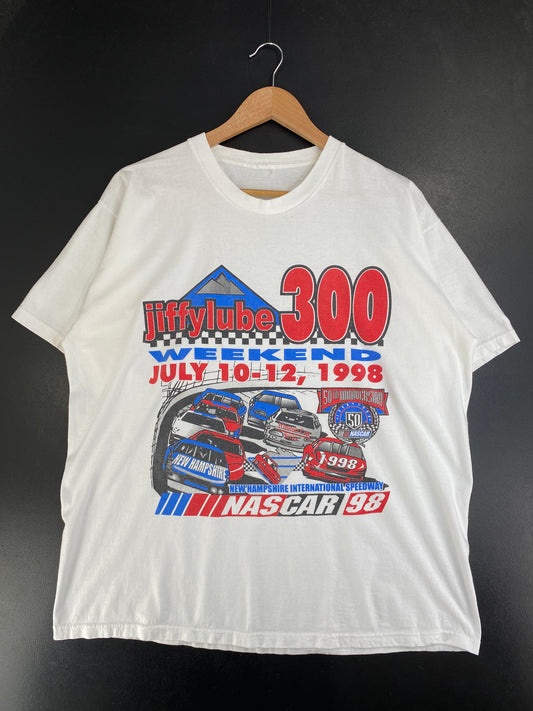 1998 JIFFYLUDE Size No Tag (Approx.M) Vintage Racing T-Shirt / G2831T