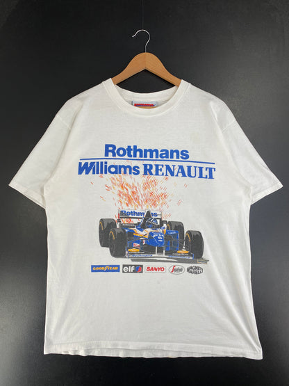 Vintage ROTHMANS WILLIAMS RENAULT Size L Racing T-Shirt / G2832T