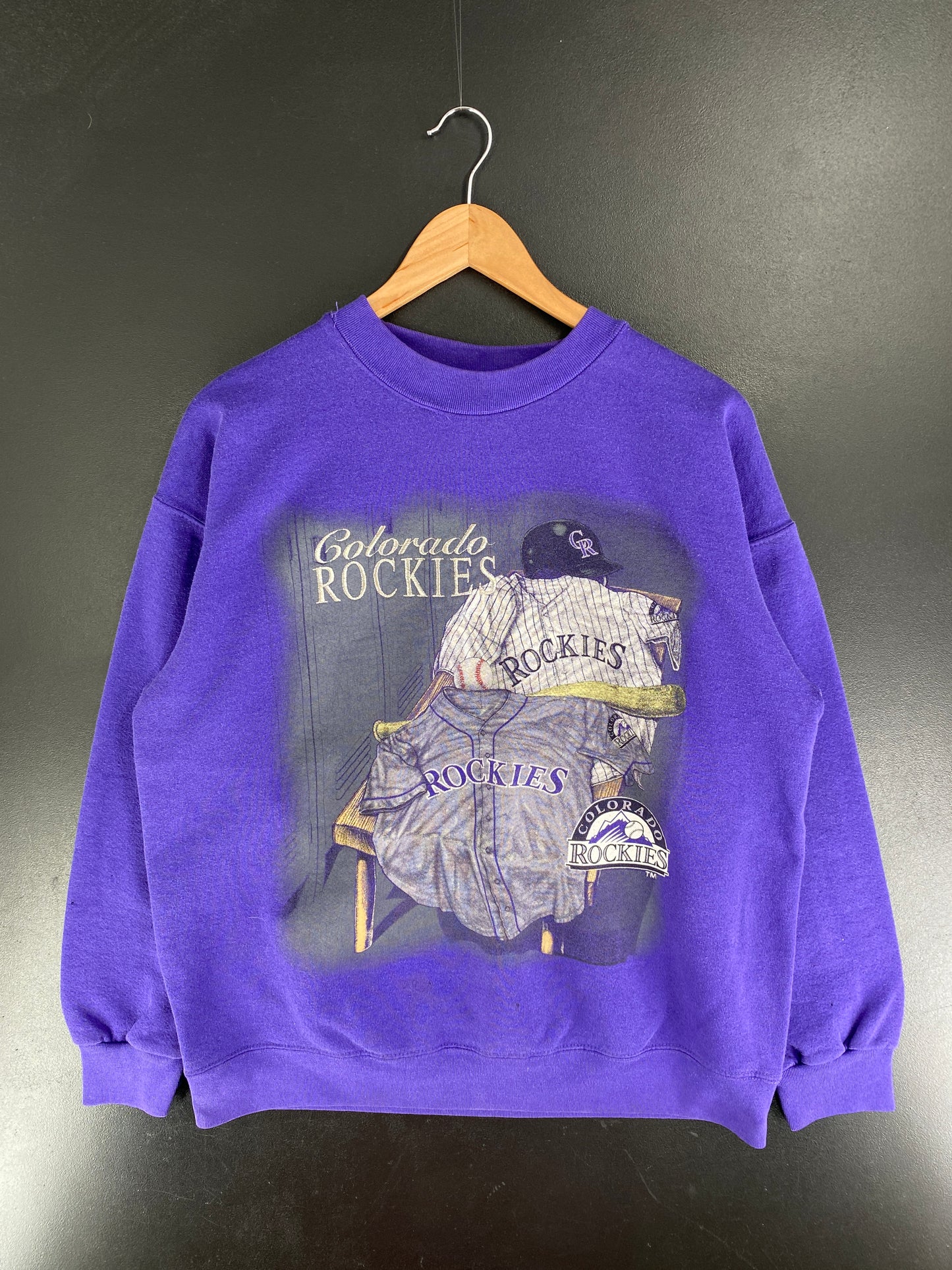 90's COLORADO ROCKIES Made in USA Size L Vintage MLB Sweat-Shirt / F6862S