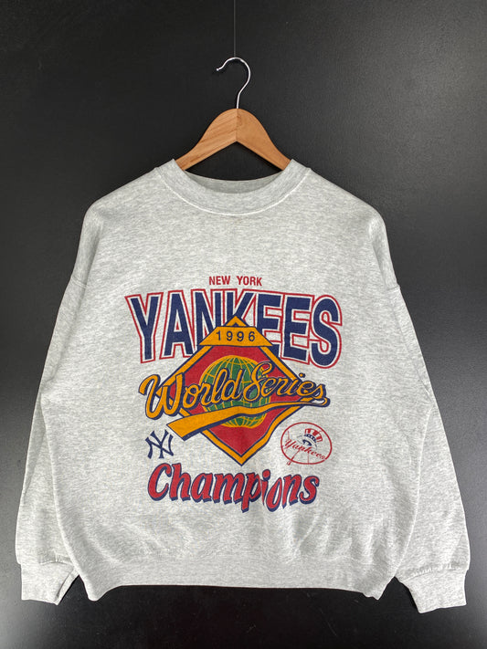 1996 NEW YORK YANKEES WOELD SERIES Size XL Vintage MLB Sweat-Shirt / F6859S