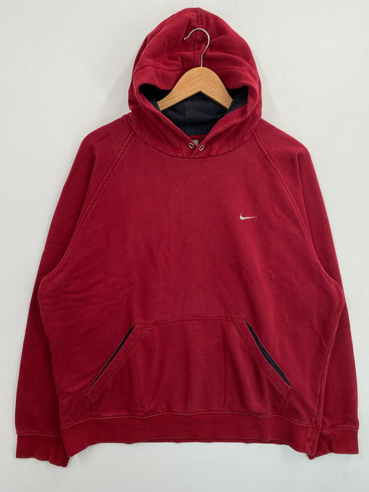 00' NIKE MINI SWOOSH Size L Vintage Hoodie Sweat-shirt / G5529S