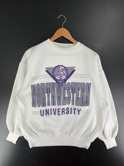 90's NORTHWESTERN UNIVERSITY Made in USA Size L Vintage College Sweat-Shirt / F6322S
