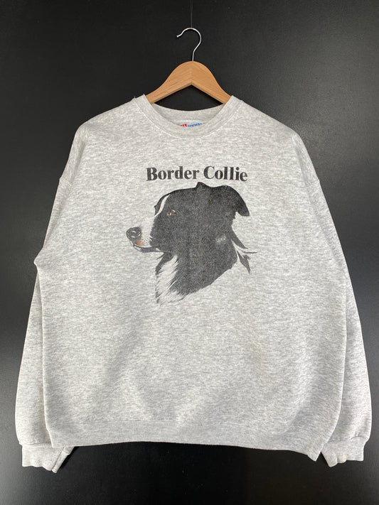 90’s BORDER COLLIE Size XL Animal Sweat-Shirt / G3558S