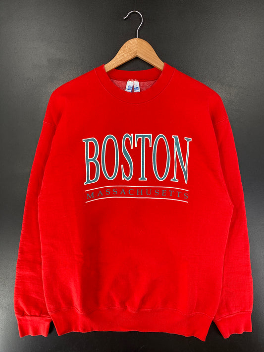 90's SALEM x MASSACHUSETTS BOSTON Made in USA Size L College Sweat-Shirt / G5089S