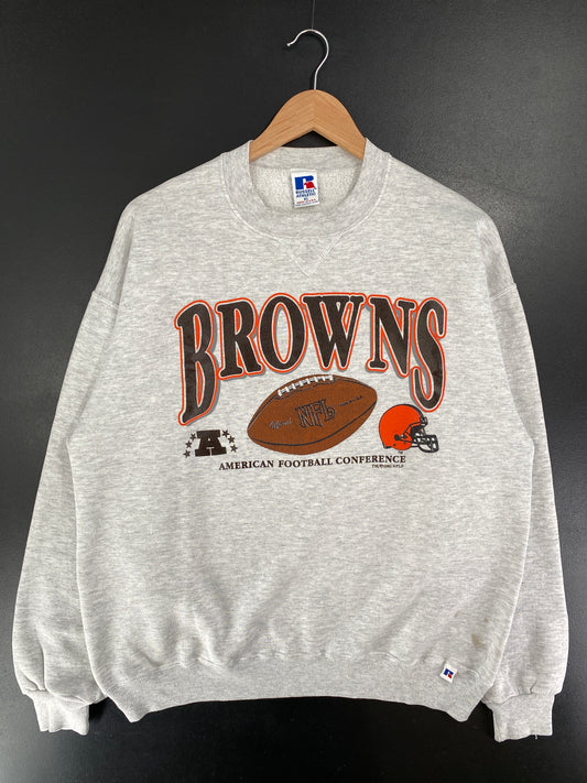90's CLEVELAND BROWNS Made in USA Size XL Vintage NFL Sweat-Shirt/ G3941S