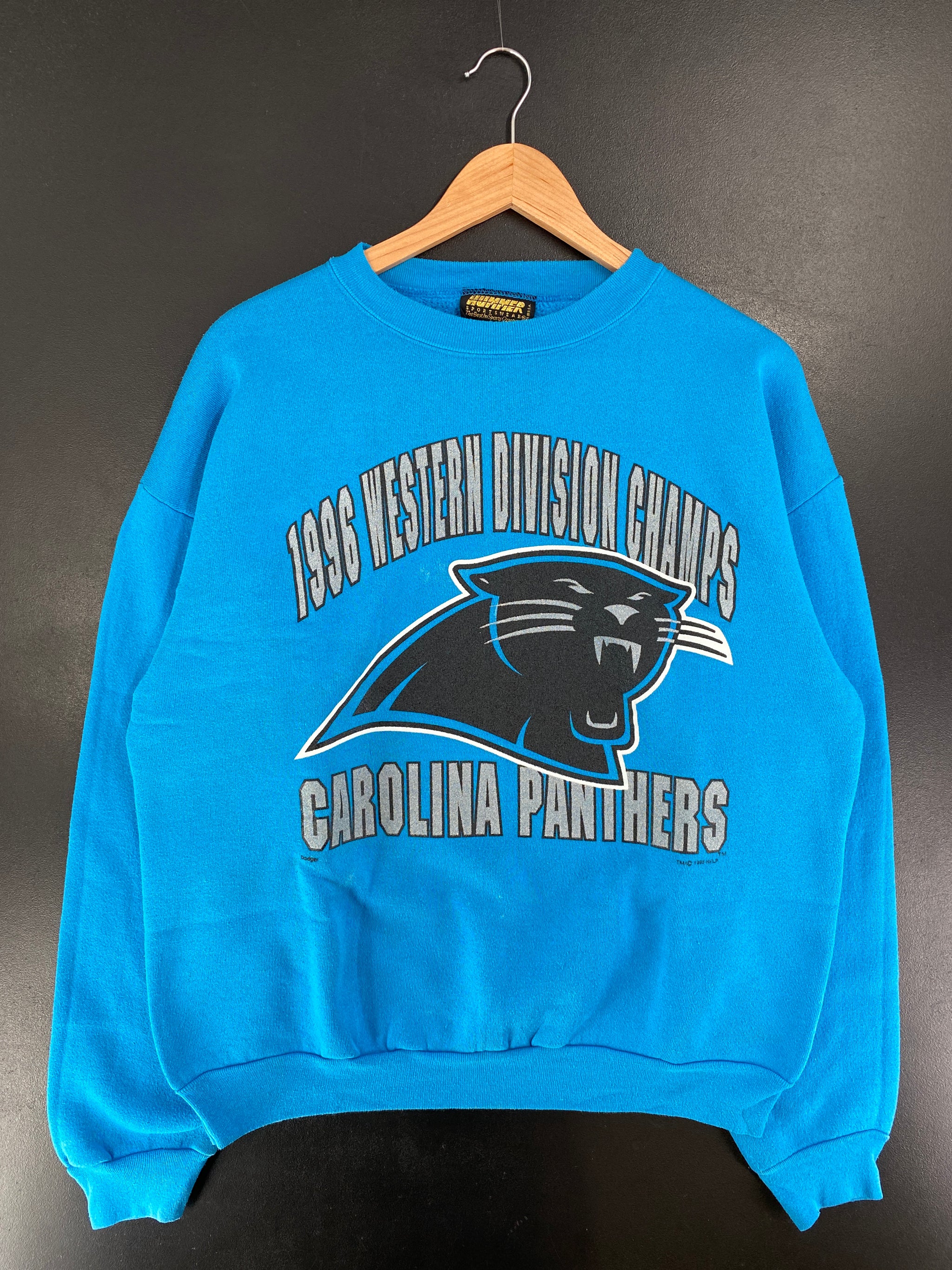 1996 CAROLINA PANTHERS Made in USA Size XL Vintage NFL Sweat Shirt G3948S