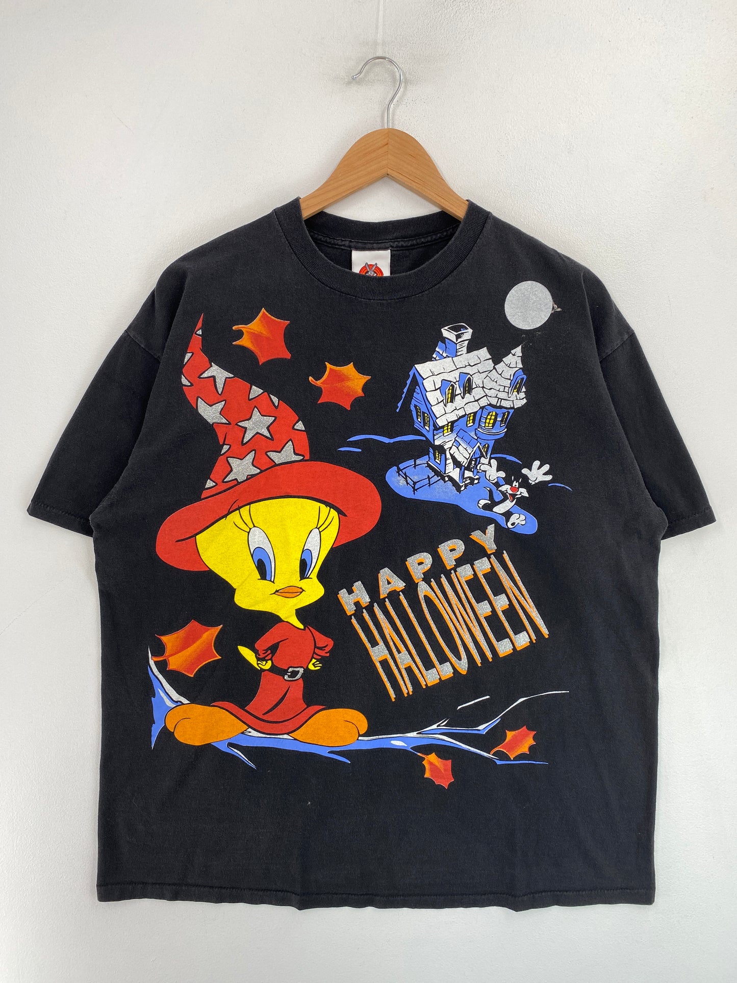 .90's LOONEY TUNES HALLOWEEN Size XL Vintage T- Shirt / G3950T