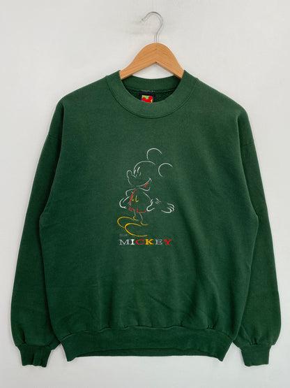 90's DISNEY MICKEY Made in USA Size L Vintage Sweat-Shirt / G5712S
