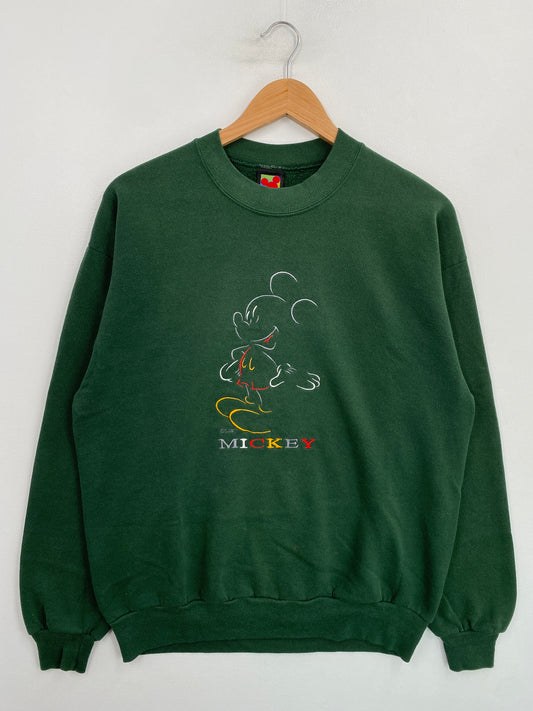 90's DISNEY MICKEY Made in USA Size L Vintage Sweat-Shirt / G5712S