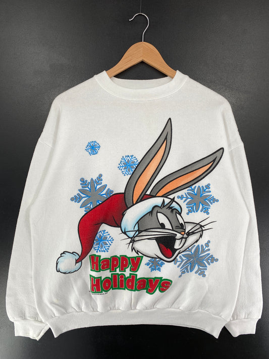 1996 LOONY TUNES CHRISTMAS Size APPROX XL Vintage Sweat-shirt / G5770S