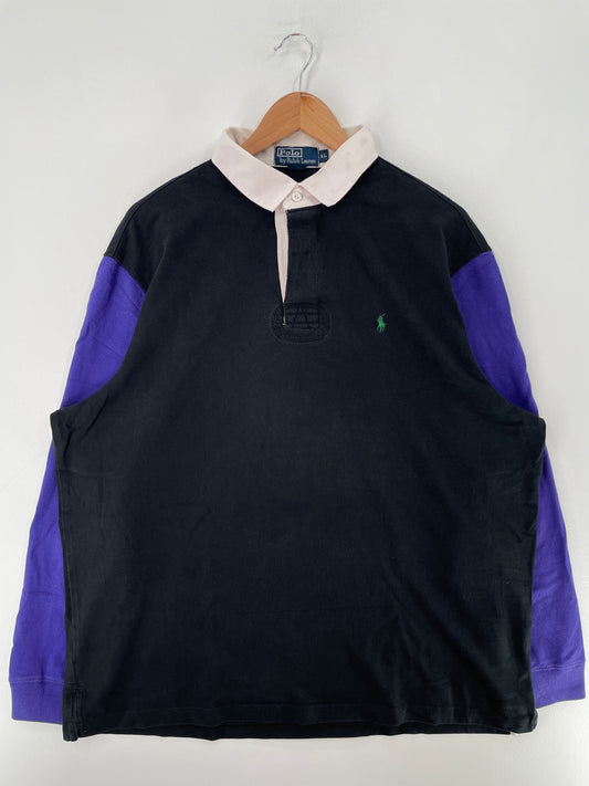 90's POLO RALPH LAUREN Size XL Vintage Rugby-Shirt / F8574R