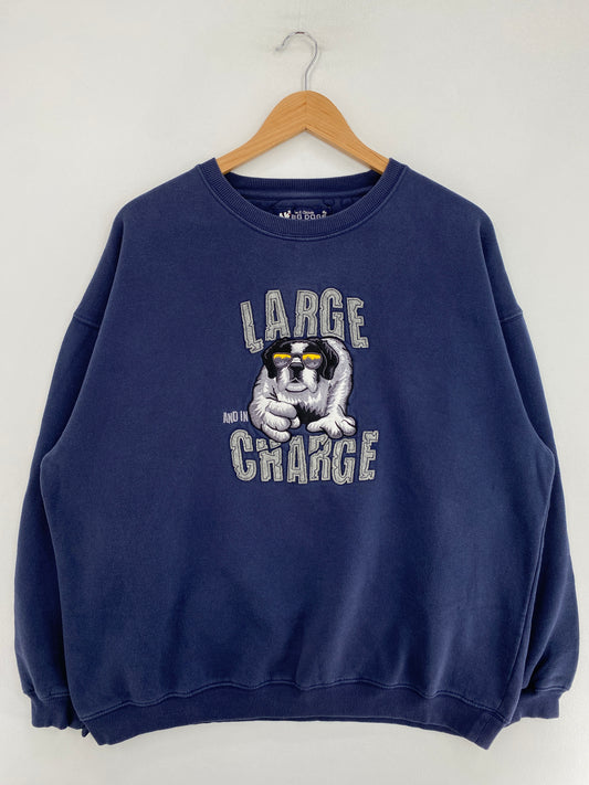 Vintage LARGE CHARGE Size Approx.L Sweat-shirt / G1947S