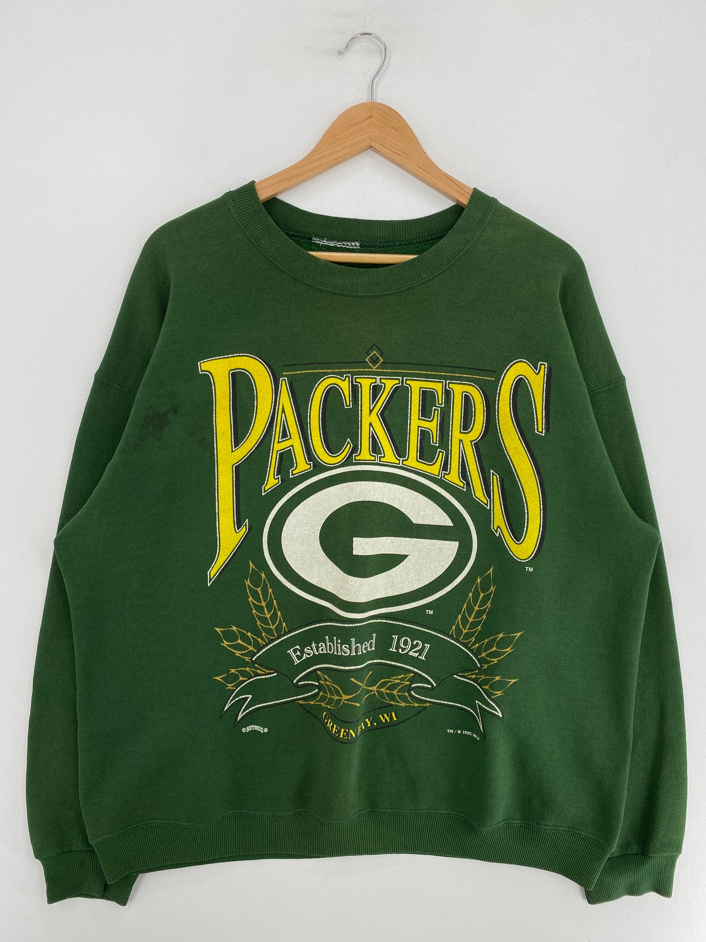 1995 GREEN BAY PACKERS Size Approx.XL Vintage NFL Sweat-Shirt / G2003S