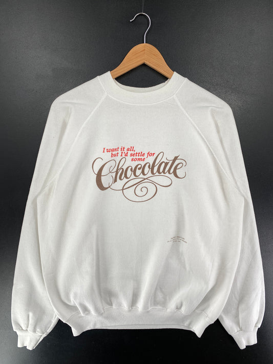 90's CHOCOLATE Made in USA Size XL Vintage Sweat-Shirts / G5922S