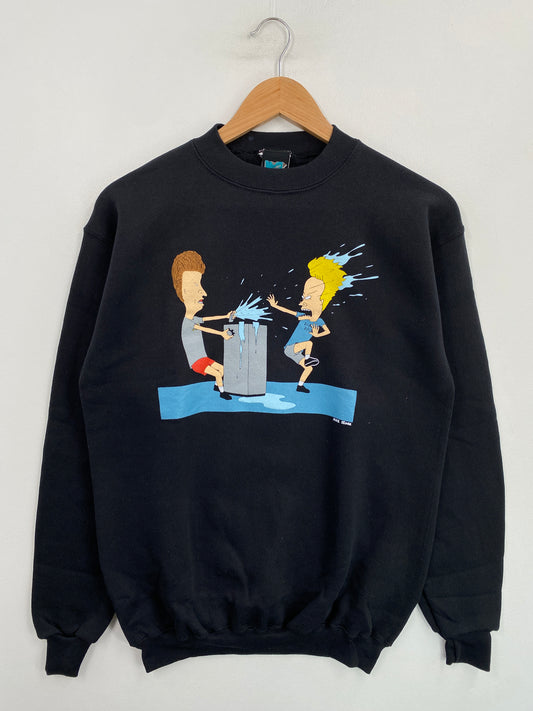 90's Mint Condition BEAVIS AND BUTT-HEAD x MTV Made in USA Size S Vintage Sweat-Shirt / G5923S