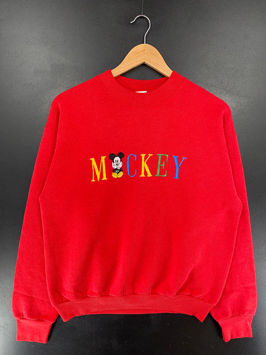 90's DISNEY MICKEY Made in USA Size L Vintage Sweat-Shirt / G5982S