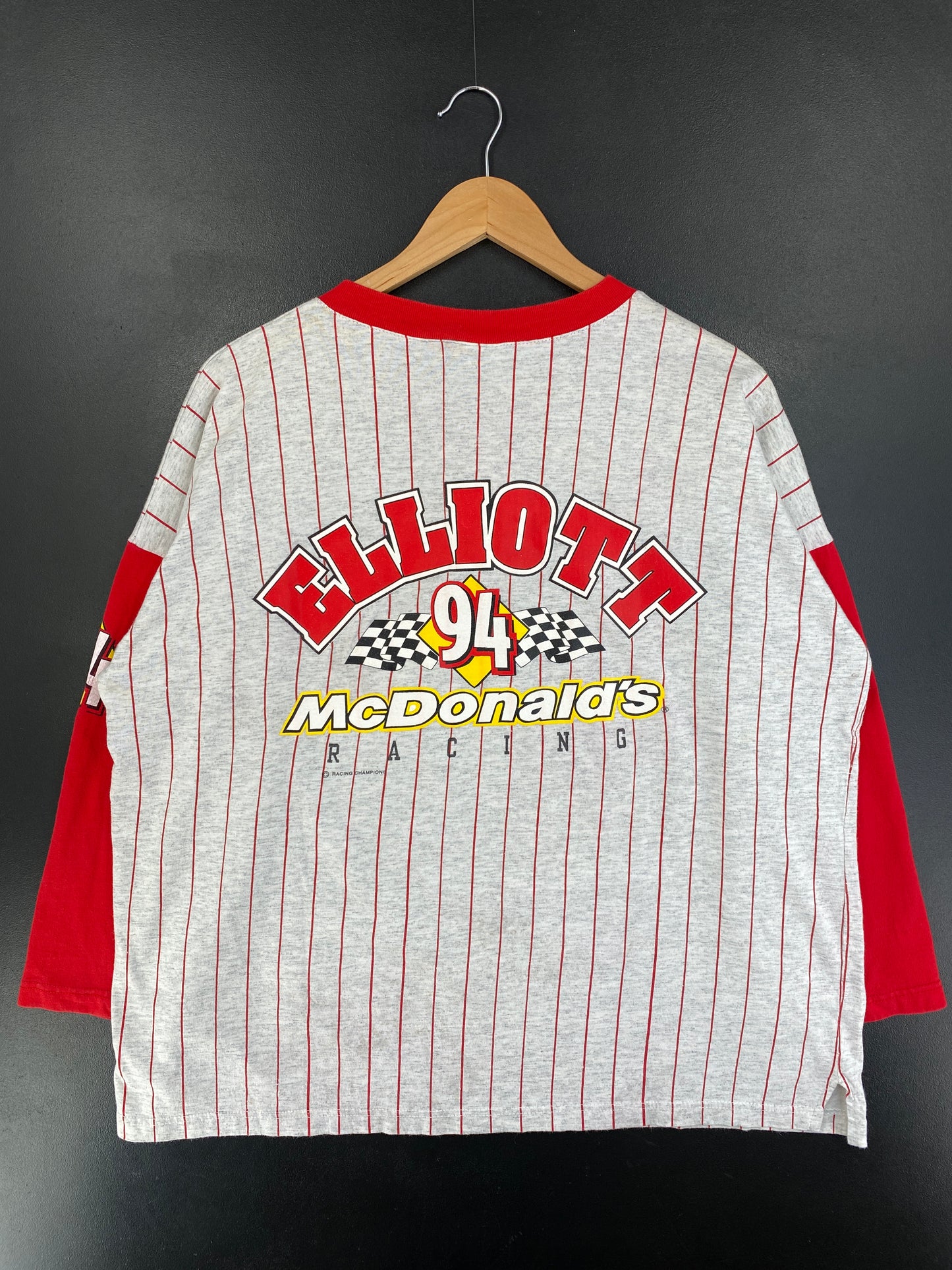 90’s MACDONALD'S ELLIOTT Made in USA Size XL Racing T-Shirt / G2112T