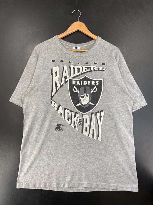 90's STARTER OAKLAND RAIDERS Made in USA Size XL Vintage NFL T-Shirt / G2132T
