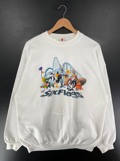 90's SIX FLAGS Made in USA Size XL Vintage Sweat-shirt / G6027S