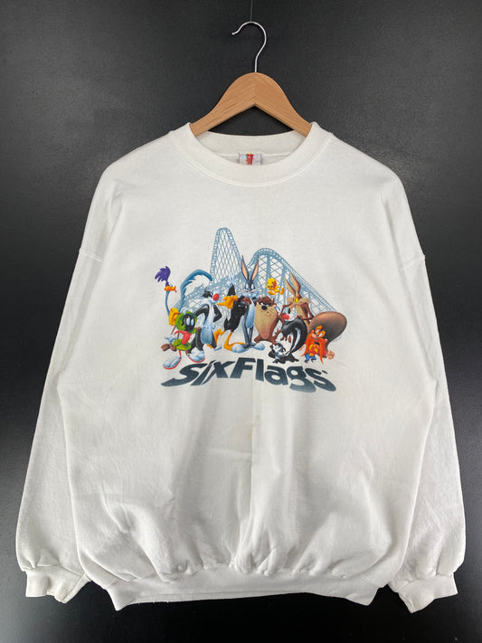 90's SIX FLAGS Made in USA Size XL Vintage Sweat-shirt / G6027S