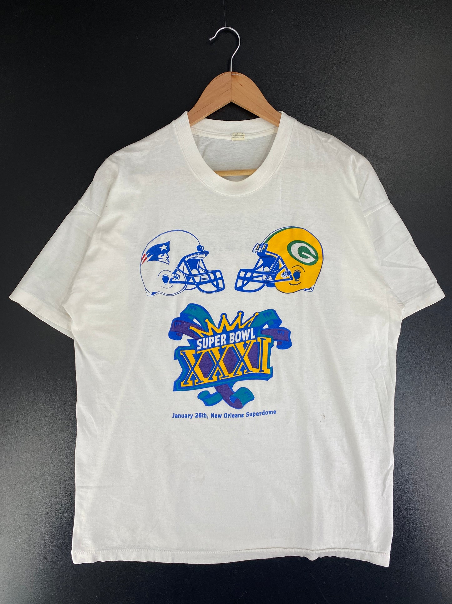 80's SUPER BOWL Size XL Vintage NFL T-Shirt / G3313T