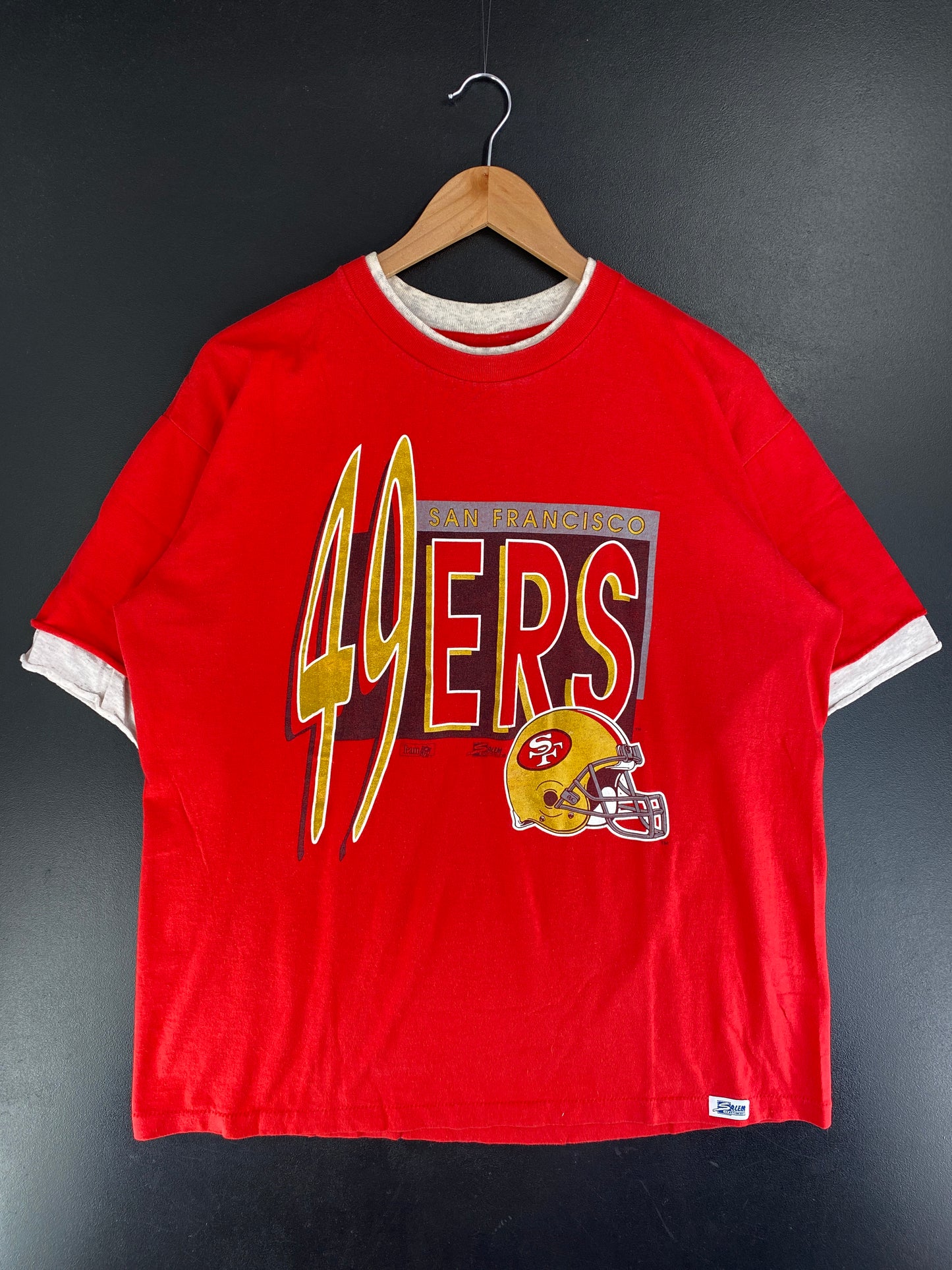 90's SALEM x SAN FRANCISCO 49ERS Made in USA Size XL Vintage NFL T-shirt / F8810T