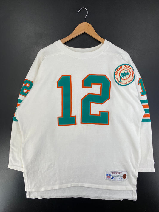 90’s Champion x MIAMI DOLPHINS Made in USA Size L Vintage NFL Cotton Game-Shirt / G2239S