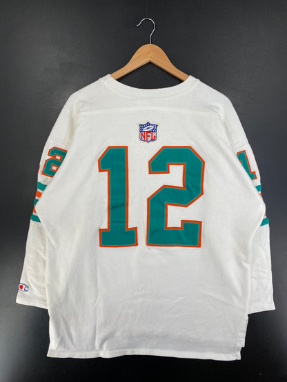 90’s Champion x MIAMI DOLPHINS Made in USA Size L Vintage NFL Cotton Game-Shirt / G2239S