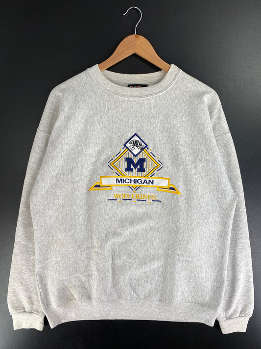 90's MICHIGAN WOLVERINES Made in USA Size XL Vintage College Sweat-shirt / F7995S