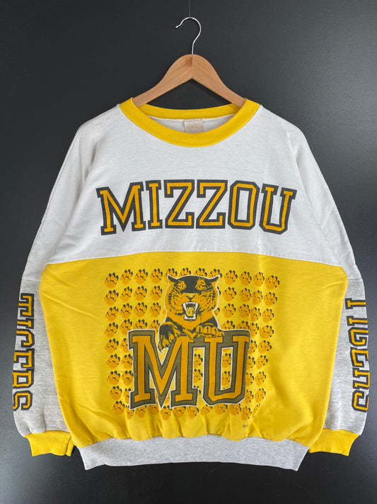 1988 MIZZOU TIGERS Made in USA Size One Size (Approx.L) Vintage College Sweat-Shirt / G4056S
