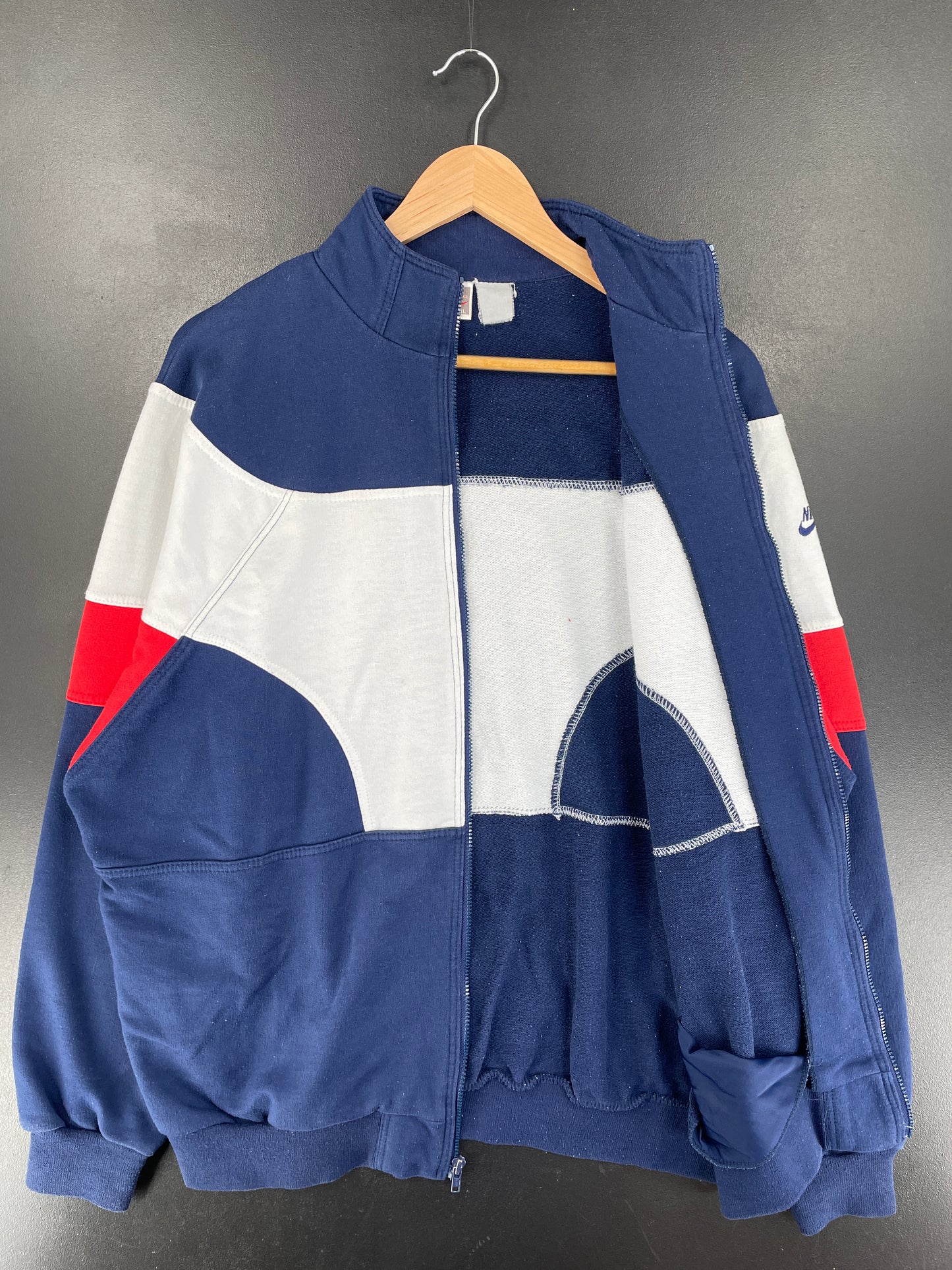 90's NIKE Silver Tag Size XL Vintage Zip up Sweat shirt / G4085S