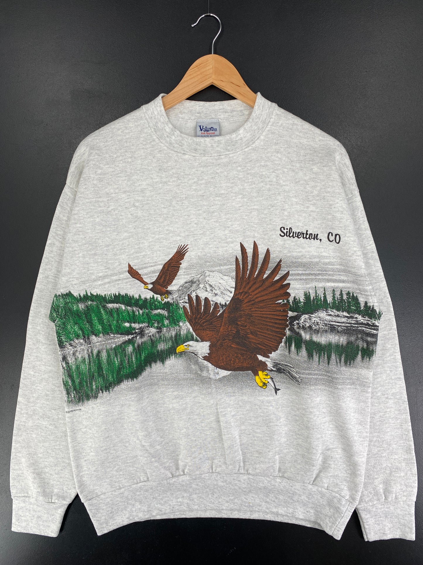 90's EAGLE Made in USA Size L Vintage Animal Sweat-Shirt / F982S