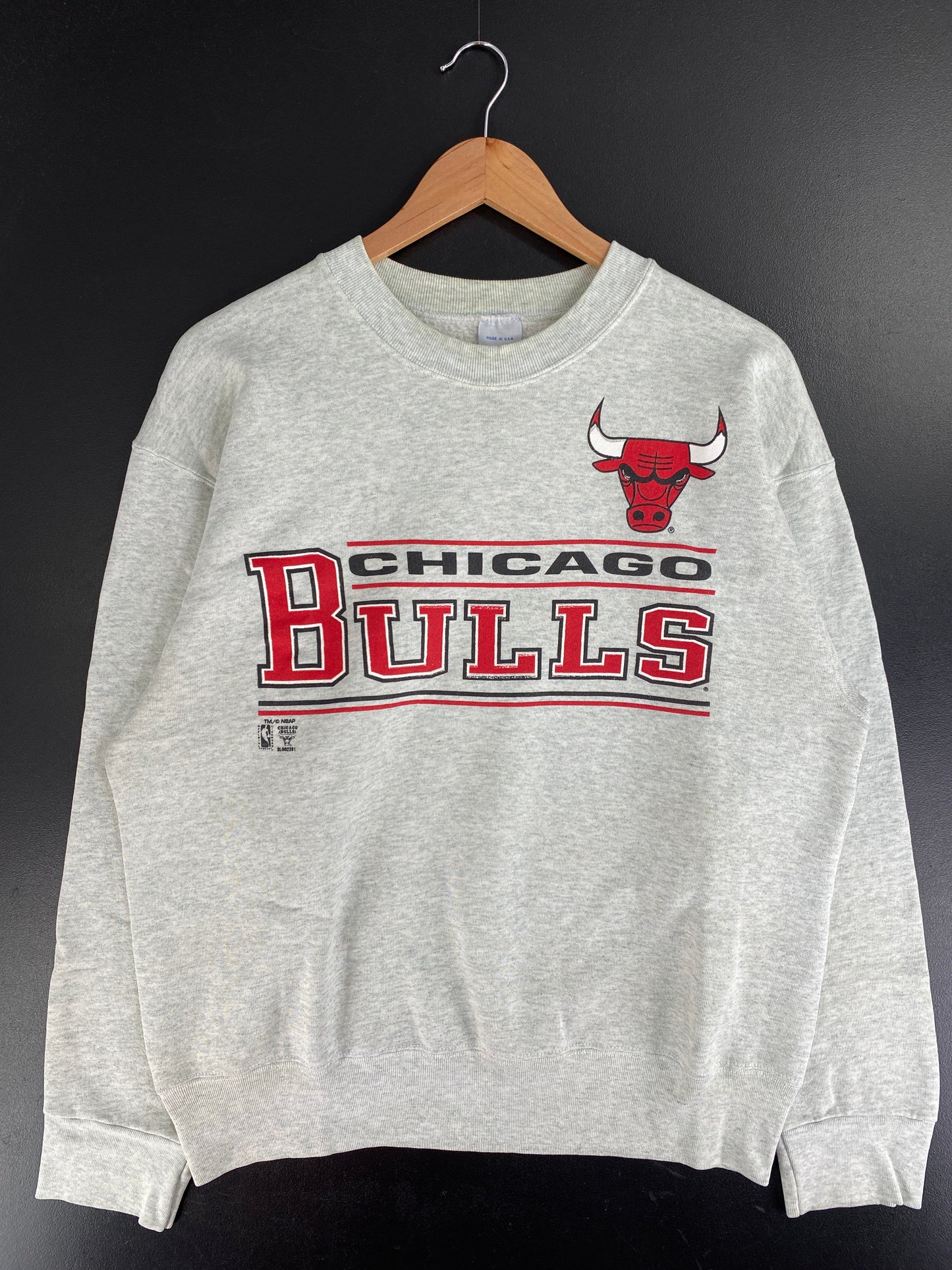90's SALEM x CHICGAO BULLS Made in USA Size L Vintage NBA Sweat-shirt / G3423S