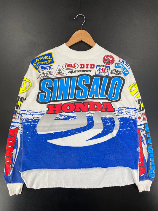 90's HONDA SINISALO Size No tag (Approx.L) Vintage Racing Long sleeve T-Shirt / G2258T