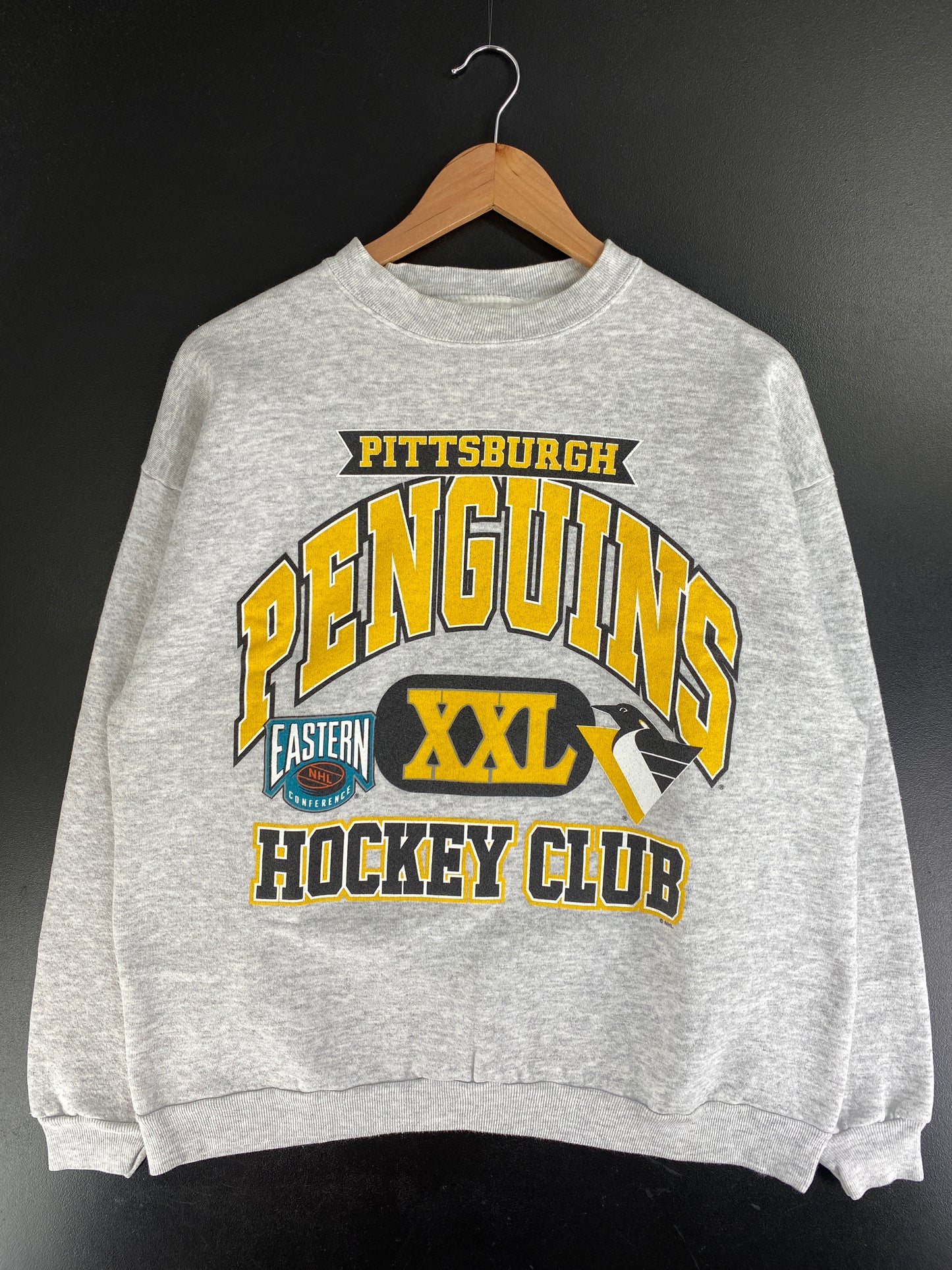 90's PITTSBURGH PENGUINS Made in USA Size L Vintage NHL Sweat-Shirt / F8041S