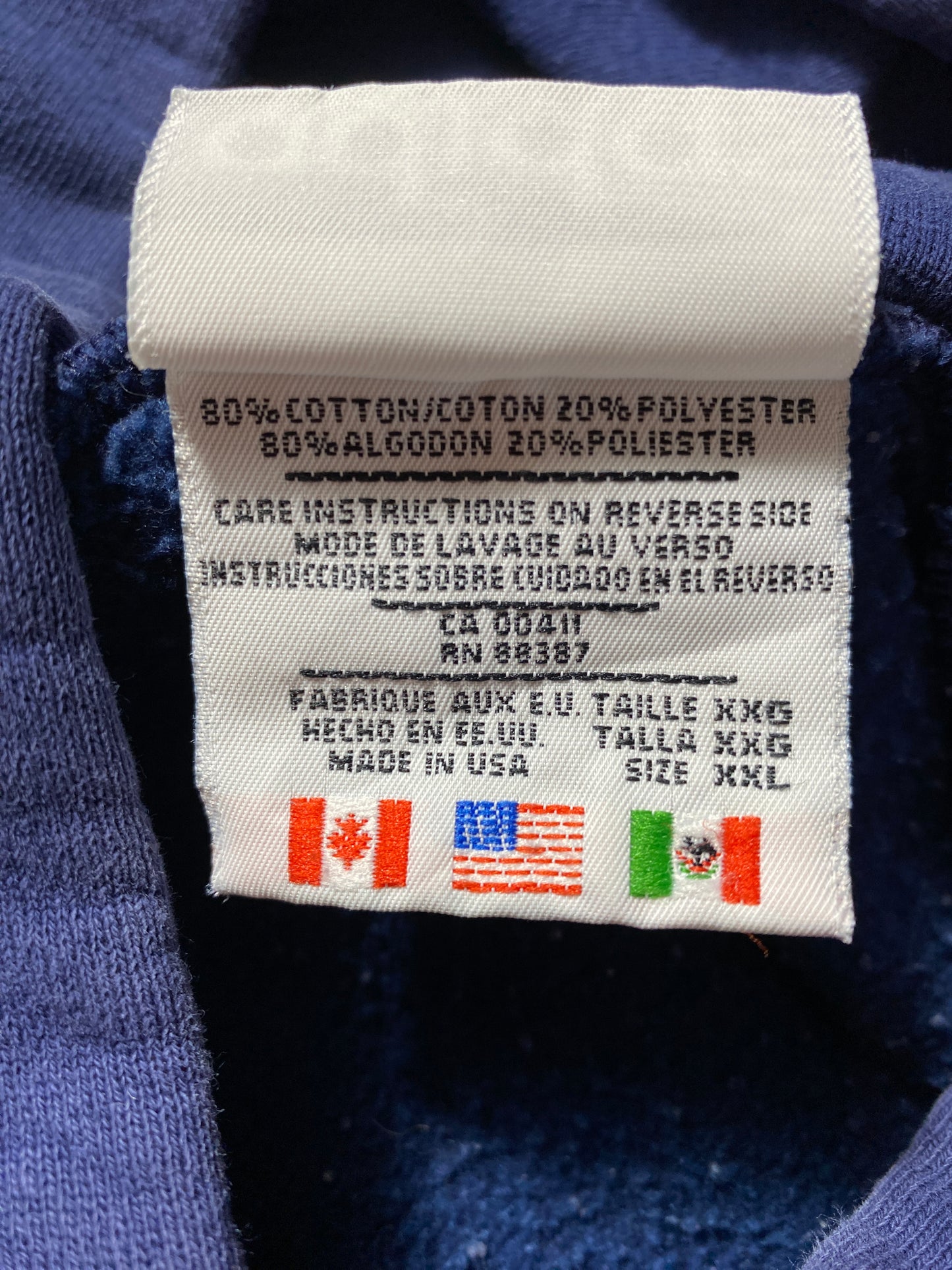 90's ADIDAS Made in USA Vintage Size XXL Hoodie Sweat-Shirt / F1029S