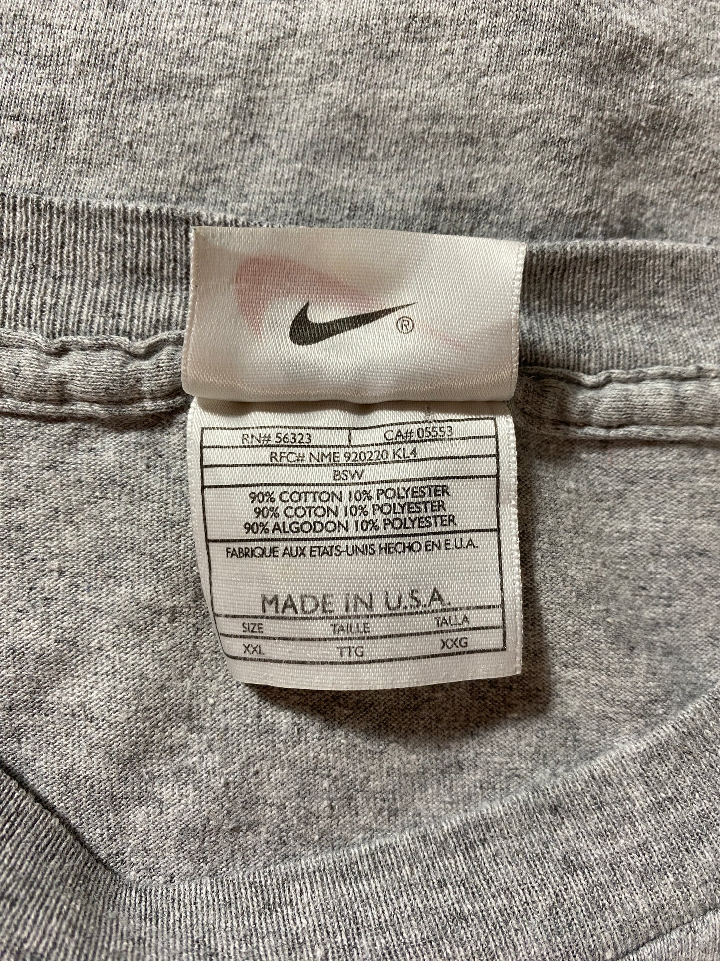 90’s NIKE JUST DO IT Made in USA Size XXL Vintage T-Shirts / G2282T