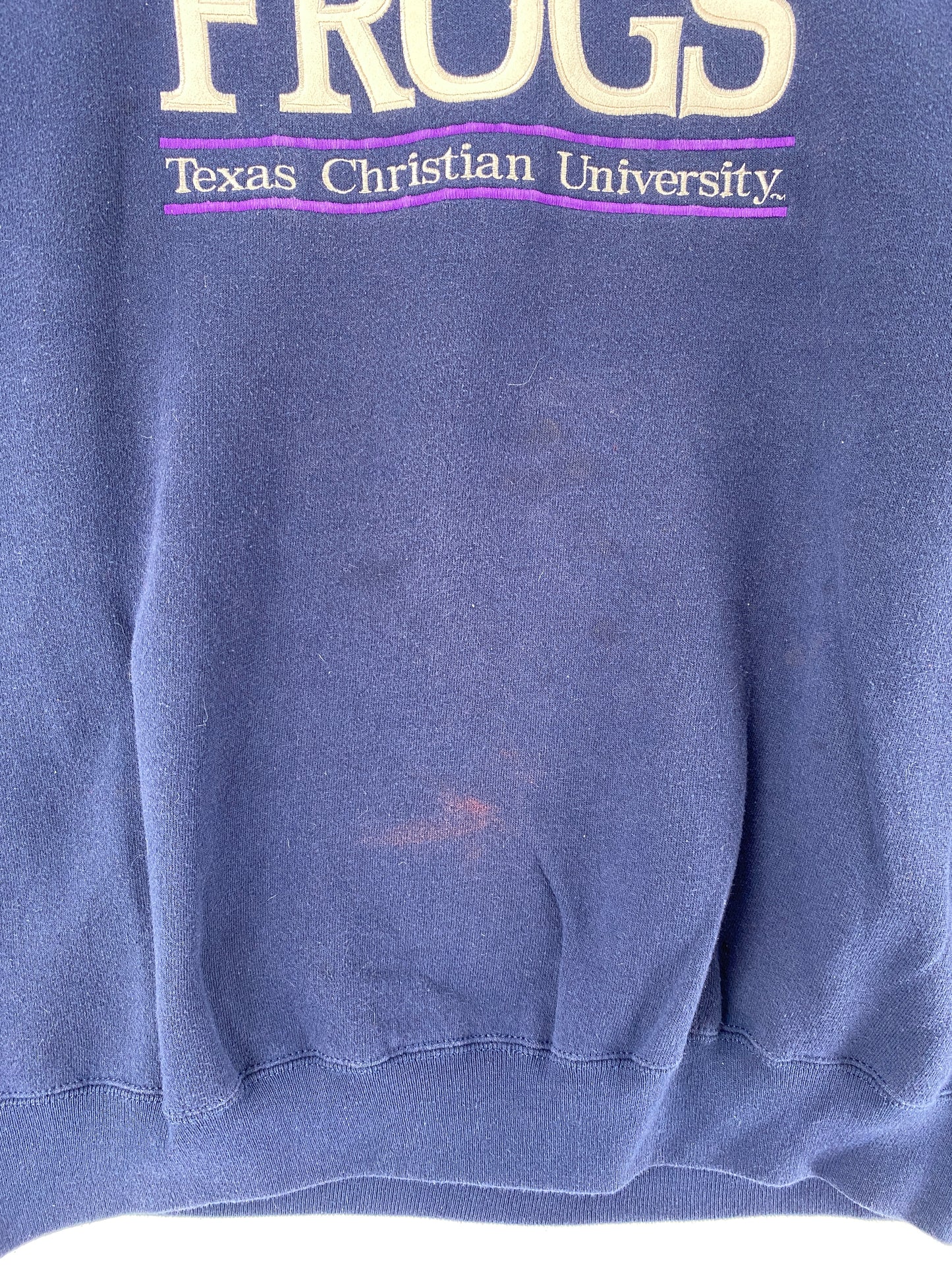 90's FROGS TEXAS CHRISTIAN UNIVERSITY Made in USA Size XL Vintage College Sweat-Shirt / F1035S