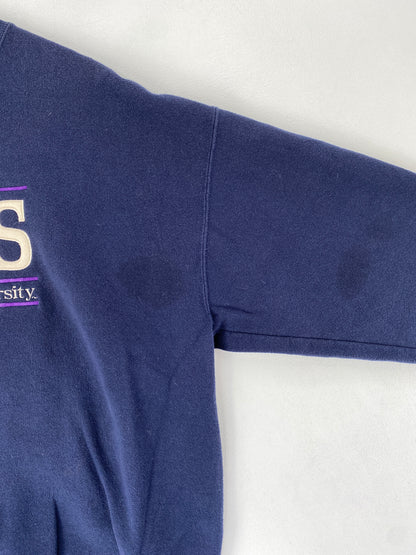 90's FROGS TEXAS CHRISTIAN UNIVERSITY Made in USA Size XL Vintage College Sweat-Shirt / F1035S