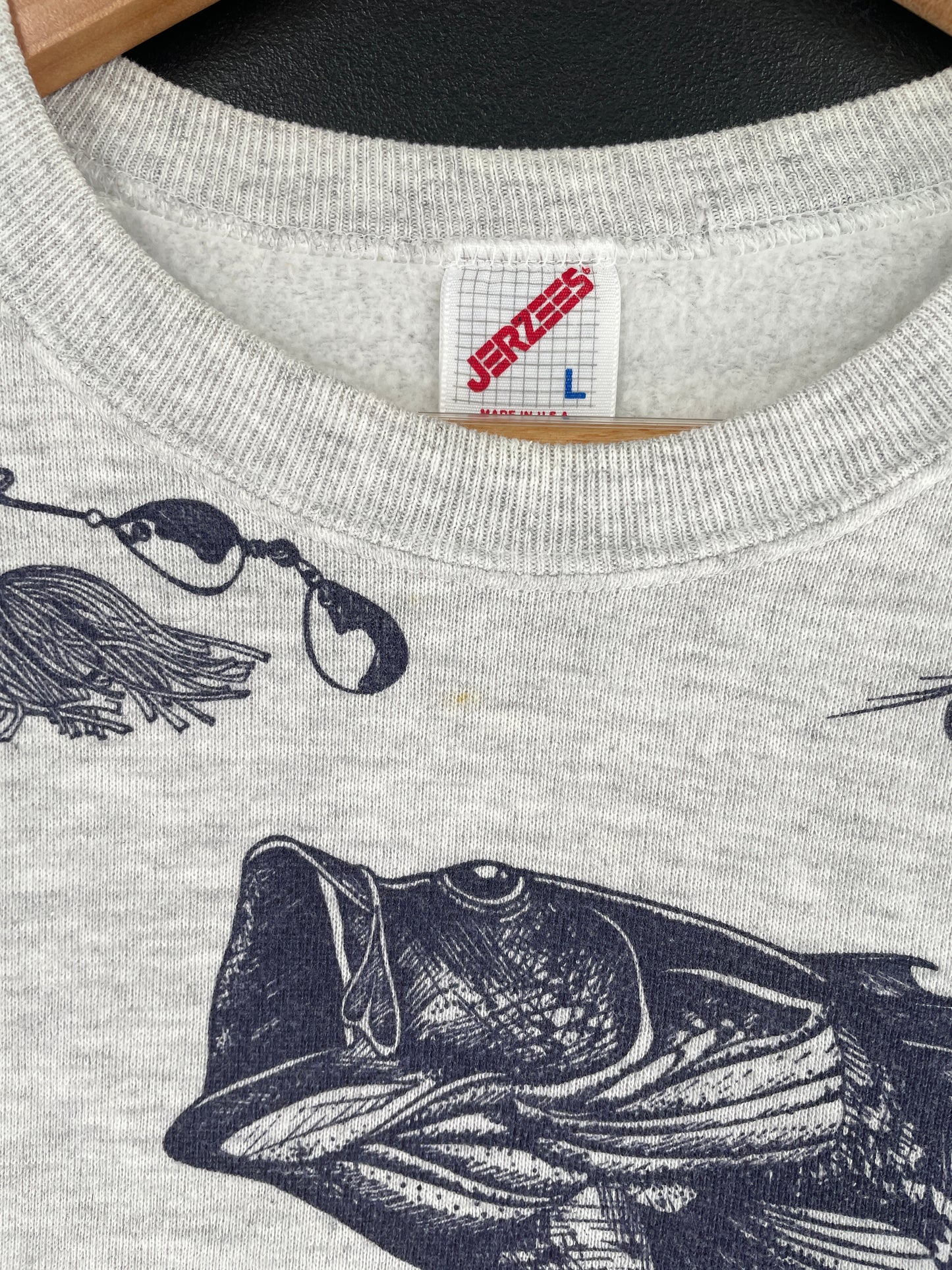 90's FISH Made in USA Size L Vintage Animal Sweat-shirt / F2882S