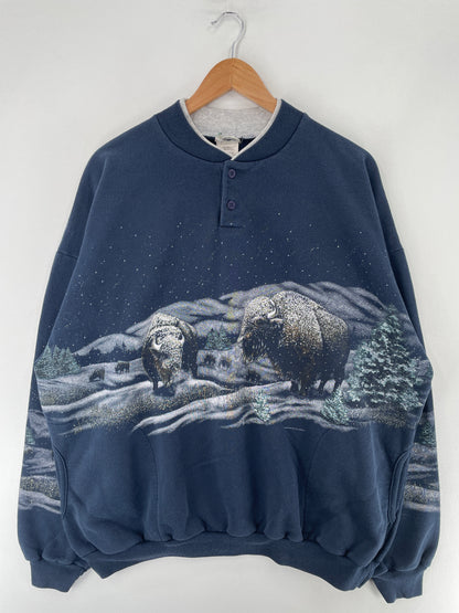 90's Made in USA Size XXL Vintage Animal Sweat-Shirt / F2884S