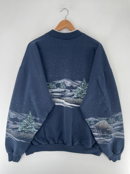 90's Made in USA Size XXL Vintage Animal Sweat-Shirt / F2884S