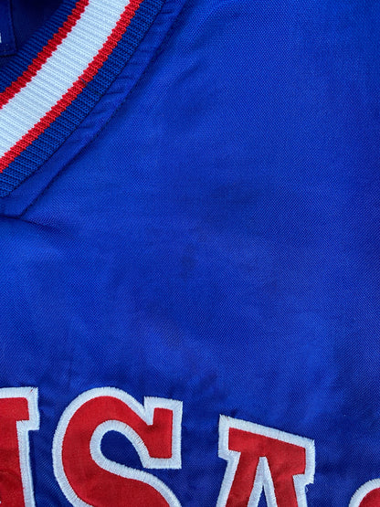 (XXL) 90’s STARTER x KANSAS JAYHAWKS College Nylon Jacket / A0592N