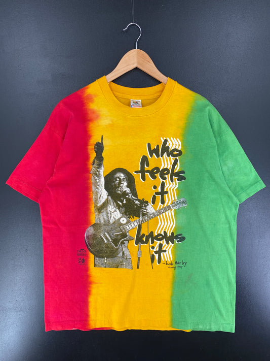 90's BOB MARLEY Made in USA Size XL Vintage T-Shirt / F1113T