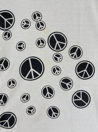 80’s PEACE SIGNS MADE IN USA Size XL Vintage T-Shirt / F8144T