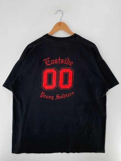 90's EASTSIDE YOUNG SOLDIERS Made in USA Size XXXL Vintage T-Shirt / F8148T