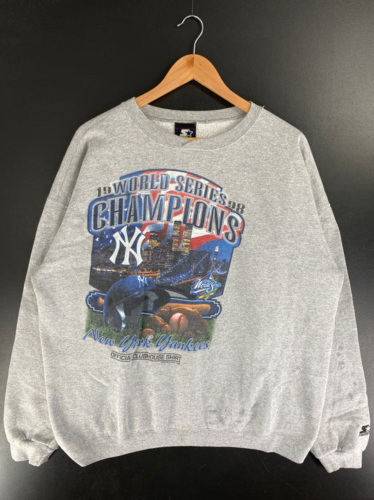 1998 STARTER x NEW YORK YANKEES Made in USA Size XL Vintage MLB Sweat-shirt / F8154S