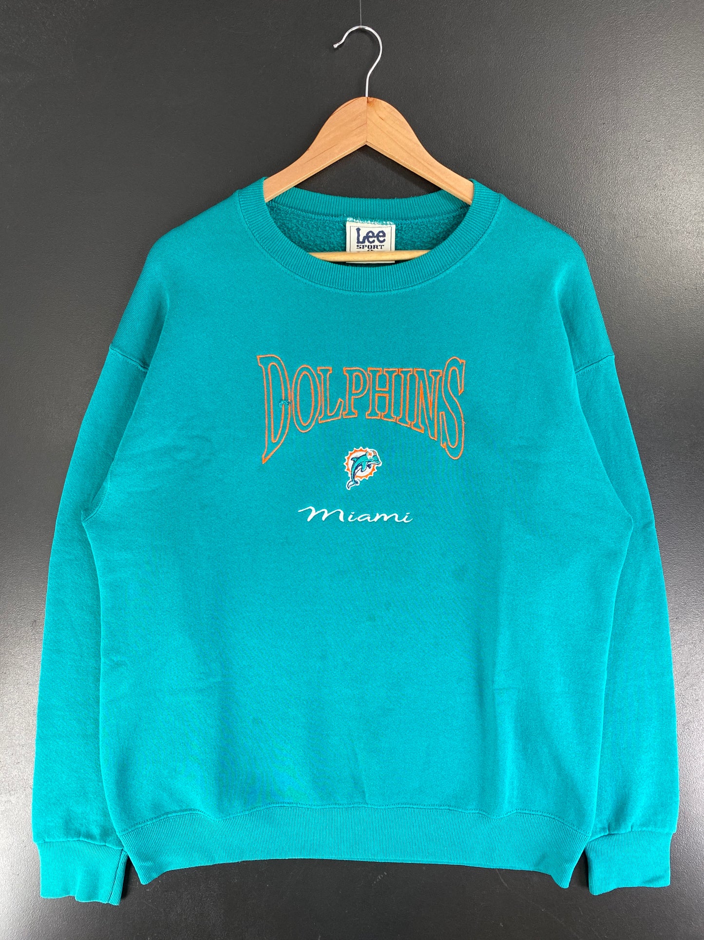 90's MIAMI DOLPHINS Made in USA Size L Vintage NFL Sweat-shirt / F8155S
