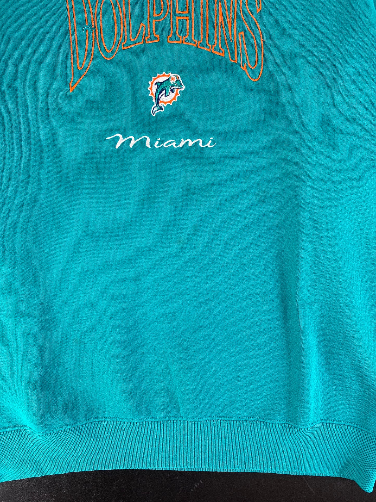 90's MIAMI DOLPHINS Made in USA Size L Vintage NFL Sweat-shirt / F8155S