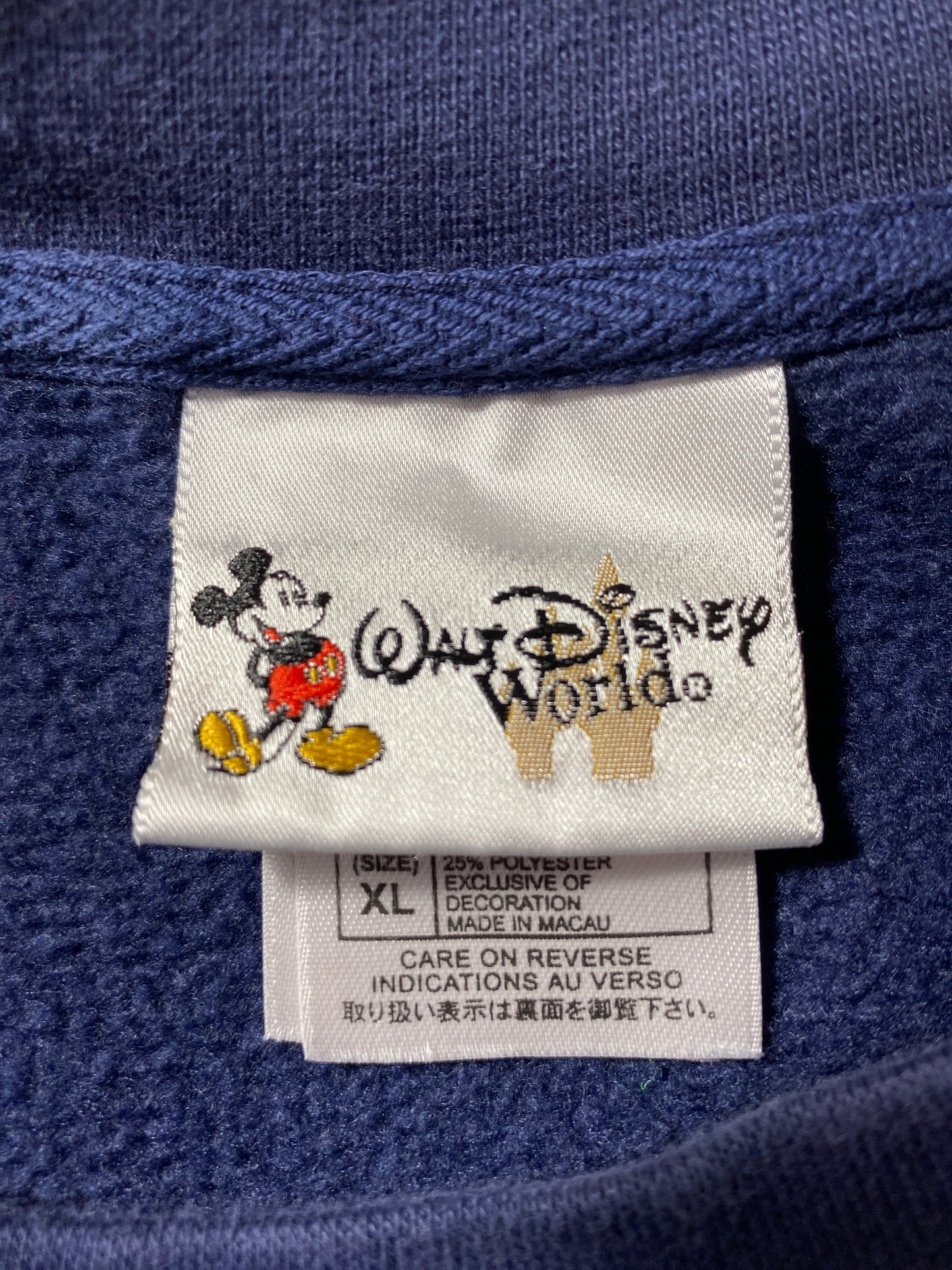 Vintage WALT DISNEY WORLD Size XL Disney Sweat-Shirt / F9034S